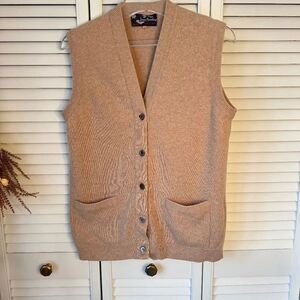 Snow Grassland  cashmere vest with buttons - 38